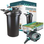 AllPondSolutions Pressurised Koi Fish Pond Filter with Pond Pump and 18w UV Steriliser Light All in one - Ponds Up to 20000 litres