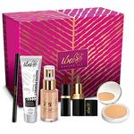 Iba Makeup Gift Set for Women (Dusky) | Foundation, Compact, Primer, Lipsticks, Kajal | Long Lasting | Full Coverage | Bridal Makeup Kit for Women | 100% Vegan & Cruelty-Free (6 items makeup combo in the one set)