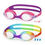 Kids Swimming Goggles, 2 Pack Swimming Goggles for Kids Age 3-14, Kids Goggles for Boys Girls, Childrens Teens Swim Goggle