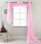 RT Designers Collection Celine Sheer 54 x 216 in. Sheer Curtain Scarf, Pink