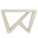 HOMES: Inside + Out Naomi Modern Decorative Accent Console Table with W-Shaped Legs, Wood Entryway Furniture for Living Room, Hallway, Entrance, Small Spaces, Cream Weave