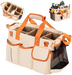 NVRGIUP Wearable Cleaning Caddy Bag, X-Large Cleaning Supplies Organizer Housekeeping Supply Caddy Detailing Bag with Handle Removable Shoulder Waist Straps for Tools Products Housekeepers Car Home