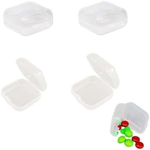 YLUFAC Confezione da 4 mini portapillole scatola organizer portatile per pillole contenitore per pillole da viaggio per pillole tascabili, scatola portaoggetti per contenere