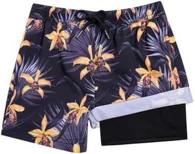 BRISIRA Boys Swim Trunks Swim Shorts Compression Boxer Brief Liner Bathing Suit Swimsuit Anti-Chafe Toddler Kids Youth Teen