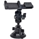 HYS Car Suction Cup Mount for Handheld Two Way Radio/Walkie Talkie & Phone Holder, Dashboard/Windshield/Window Phone Holder, for All Cellphones & for Motorola Midland Uniden Cobra HT Amateur Radio