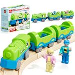 Lehoo Castle Electric Train for Wooden Train Set, Dinosaur Train Toy, Battery Operated Locomotive, Toys for 3+ Year Old Boys Girls, Compatible with BRIO, Hape, Melissa & Doug