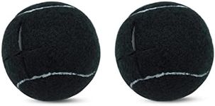 KOKSII 2 PCS Precut Walker Tennis Ball for Furniture Legs and Floor Protection, Heavy Duty Long Lasting Felt Pad Covering,Black