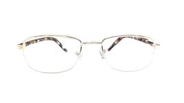 N Specs Bifocal Glasses Distance Zero Near +1.00 to +3.00 Reading Glasses For Men Women, Metal Half Cat Eyes Shape Frame With Unbrekable Anti Reflected Fibre Glasses (+1.00)