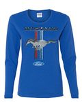 Ford Mustang Classic Women's Long Sleeve T-Shirt, Royal Blue, S