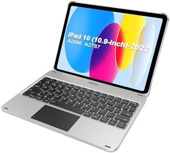 iPad 10 Gen 10.9-inch Keyboard Case with Trackpad, Arteck Bluetooth Keyboard with Folio Full Protection Case and Touch Pad for Apple 10.9-inch iPad 10 Generation (2022) with 130 Degree Swivel Rotating