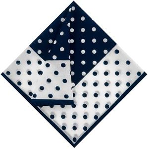 HankieWorld Single Pack Bandanas 60s Premium Cotton Soft Thin Handfeel Large Handkerchief for Men and Women(Dot)