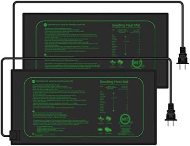 2 Pack 21W Seedling Heat Mat for Seed Starting,10" x 20.75" Waterproof Heating Pad for Indoor Plants Germination