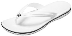 Crocs Unisex Crocband Flip Flops, White, 4 UK Men/ 5 UK Women