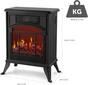 NETTA Electric Fireplace Heater – 1900W Freestanding Room Warmer