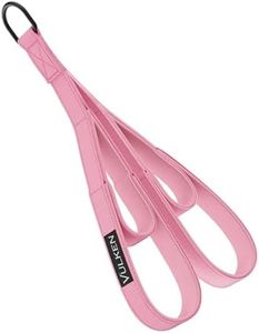 Vulken Tricep Rope Cable Attachment. 24 Inch & 17 Inch Two Lengths Built in One Pull Down Rope. Triceps Extension Straps Gym Equipment. Home Workout Handles for Resistance Bands, Pink