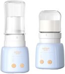 Portable Bottle Warmer for Travel with 9 Adapters, 5 Heat Modes Baby Bottle Warmer On The Go, Detachable Leak-Proof Design Cordless Baby Breast Milk Warmer, Precise Temperature Control,Formula-Blue