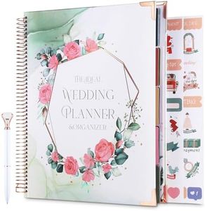 Wedding Planner Organizer Book, UK Bridal Planning Book & Organising Diary with Pen and Stickers, Includes Checklists, Guides, Countdowns and Undated Diary, Engagement Gift for Couples