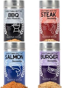 XL Grill Master Collection - 4 Pack | Gourmet Seasoning Collection | Artisanal Spice Blends | All Natural, No MSG, Fillers, or Anti-Caking Agents | Made In USA | GLP-1 Friendly | Ultra Premium Seasonings | Hand Made, Small Batch Rubs | Non GMO Spice Blends | Gustus Vitae | #633