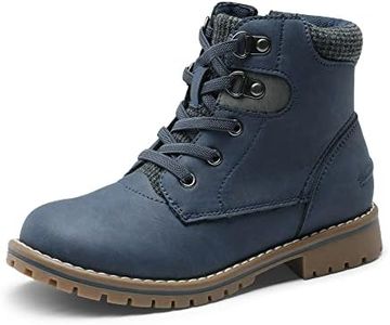 Bruno Marc Boys Girls Ankle Boots Side Zipper Outdoor Comfort Autumn Winter Casual Lace Up Combat Boots,Blue,Size 13 US Little Kid SBBO222K