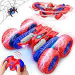 Topunny Spider Remote Control Cars for Kids,Double Sided 360° Rotating Rechargeable RC Car with Colorful Light,Car Toys for 3 4 5 6 7 8 9 10 Year Old Boys Cool Birthday Gifts