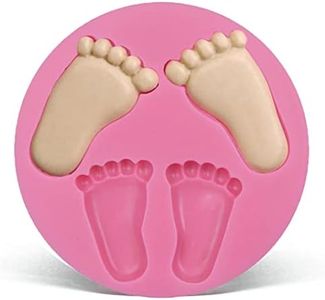 FantasyBear Feet Mold,Soap Clay Fimo Chocolate Sugarcraft Baking Tool DIY Mold for Baby Shower Birthday Party Cake Decoration