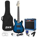 LyxPro 30 Inch Electric Guitar and Starter Kit for Kids with 3/4 Size Beginner’s Guitar, Amp, Six Strings, Two Picks, Shoulder Strap, Digital Clip On Tuner, Guitar Cable and Soft Case Gig Bag - Blue