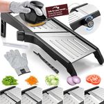 Gramercy Food Slicer with Cut-Resistant Gloves - Mandoline for Vegetables, Potatoes, Cucumbers