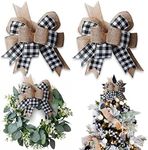 Hongsome Buffalo Plaid Burlap Bows 