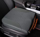 kingphenix Car Seat Cushion – Memory Foam Pad for Driving Comfort – Boosts Height and Relieves Coccyx & Lower Back Pain – Car, Truck, Office Chiar - Gray