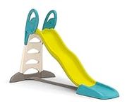 Smoby XL Wavy Garden Slide for kids, includes hose attachment for water cascade, non-skid steps and ergonomic ladder handles. UV Plastic.