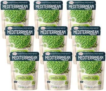 Mediterranean, Ready to Eat Green Peas, Gluten Free, Plant Based, Vegan, No Preservatives, No Colorants, No Artificial Flavors, 24.7 Oz (Pack of 9)