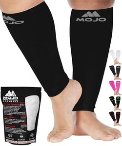 Mojo Compression Socks - 3XL Footless Black Plus Size Compression Sleeves for Wide Calves - Ideal for Swelling, Shin Splints, and Lymphedema Relief - 20-30mmHg - 1 Pair