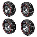 Auto-Trac 232105 Series 2300 Pickup Truck/SUV Traction Snow Tire Chains with Diamond Cross Pattern for Grip and Smoothness, 4 Pack