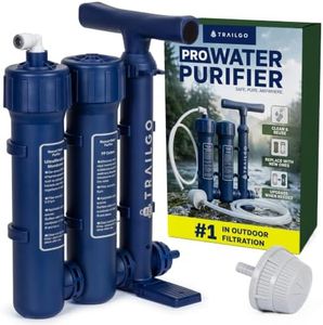 Trailgo Pro Portable Water Filter for Camping - Water Purifier Survival