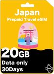 Japan Prepaid Travel eSIM - IIJmio - 20GB High Speed Data/Unlimited Data at 256kbps, IIJmio Local Carrier (30 Days)