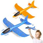 EPP Throwing Foam Glider Airplane 2 Pcs Outdoor Game Flying Sport Toys for 3 4 5 6 7 8 Year Old Kids Boys Girls Children