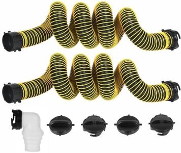 OUTPRIZE 20 RV Sewer Hose with Bayonet Fittings and 4-in-1 Adapter Elbow | EXTREME Heavy Duty 24 Mil, TPE Material, Abrasion Resistance and Crush Protection