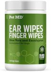 Pet MD Ear Finger Wipes for Dogs - 