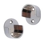 Tenlacum Curtain Pole Recess Wall Bracket Curtain Rods Finials Window Treatment Hardware (25mm)