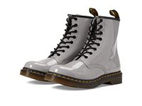 Dr. Martens Women's 1460 W Patent Leather Fashion Boot, Zinc Grey, 7