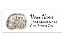 Triple Studio Hedgehog Return Address Labels - 120 Pcs, Sweet in Love Personalized Gift - Anniversary Wedding - Customized Shipping Stickers