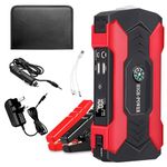 Car Jump Starter Power Pack (up to 6.0L Gas Or 4.0L Diesel), 1500A Peak Portable Car Battery Booster Jump Starter 12V Emergency Portable Battery Jump Starters with LED Flashlight & LED Display