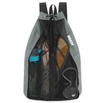 WANDF Swim Bag Mesh Drawstring Backpack Beach Backpack for Swimming, Gym, and Workout Gear(Grey)