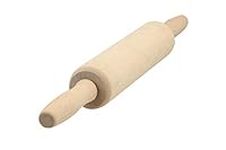 APOLLO THE HOUSEWARES BRAND Wooden Rolling Pin Revolving, Natural Beechwood, Perfect Baking Accessories for Cookie, Pizza, Pie, Cake, Pasta Dough, Size: 22cm, Natural