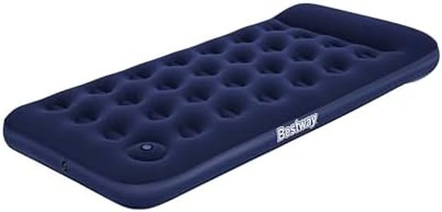 Bestway | Air Mattress, Twin Size with Built-In Foot Pump and Pillow| Inflatable Mattress for Indoor and Outdoor Use | One-man