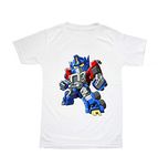 Printed t shirt for boys/kids half sleeve round neck supirior quality762-RTY762 White