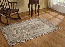 Better Trends Woodbridge Braid Collection is Durable, Reversible Indoor Area Utility Rug 100% Wool in Vibrant Colors, 40" x 60" Rectangle, Natural