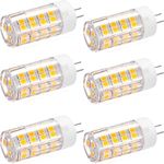 KAKEMONO G4 LED Bulb 4W 2700K Warm White bi-pin T3 JC Type 12VAC/DC 40W Halogen Equivalent Non-dimmable for Outdoor Landscape Deck Stair Step Path Lights, Pack of 6