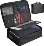 KRYLAR-Document Organizer Bag 3-Layer Travel File Document Storage Bag with Lock Waterproof & Fireproof File Folders Bag for Certificates & Document Safe Bag for Home,office,travel-Multicolor