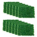 Artilife 12Pack Grass Wall Artificial Boxwood Panels,Boxwood Panels Wall Greenery Mats,Realistic green plant panel (15.7" x 23.6" /40 x 60 cm)